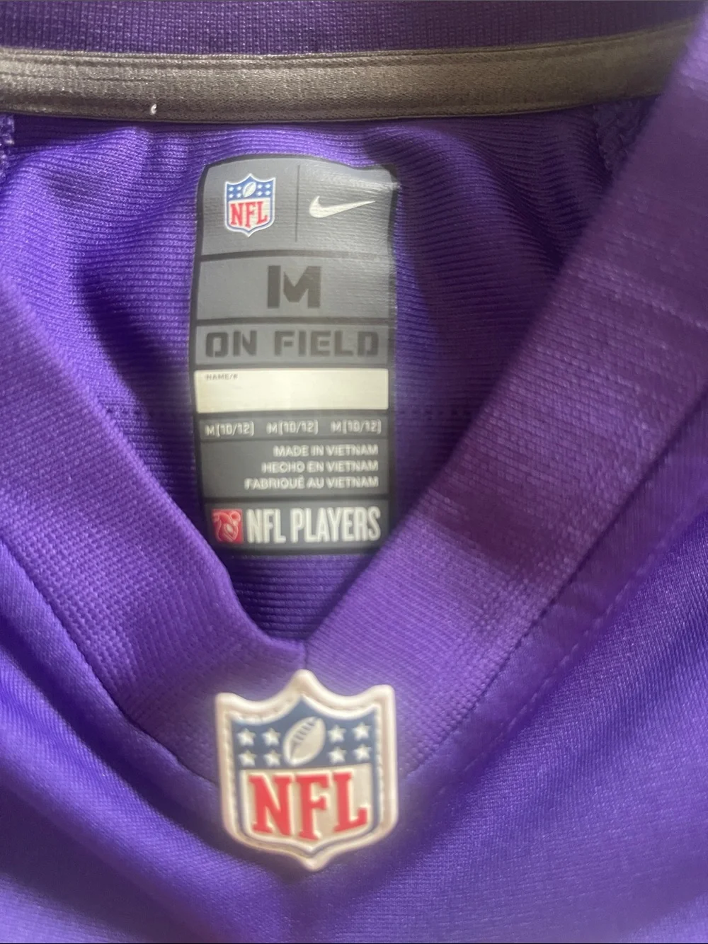 Nike Purple Minnesota Vikings #18 Football Jersey with White Accents